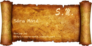 Séra Máté névjegykártya